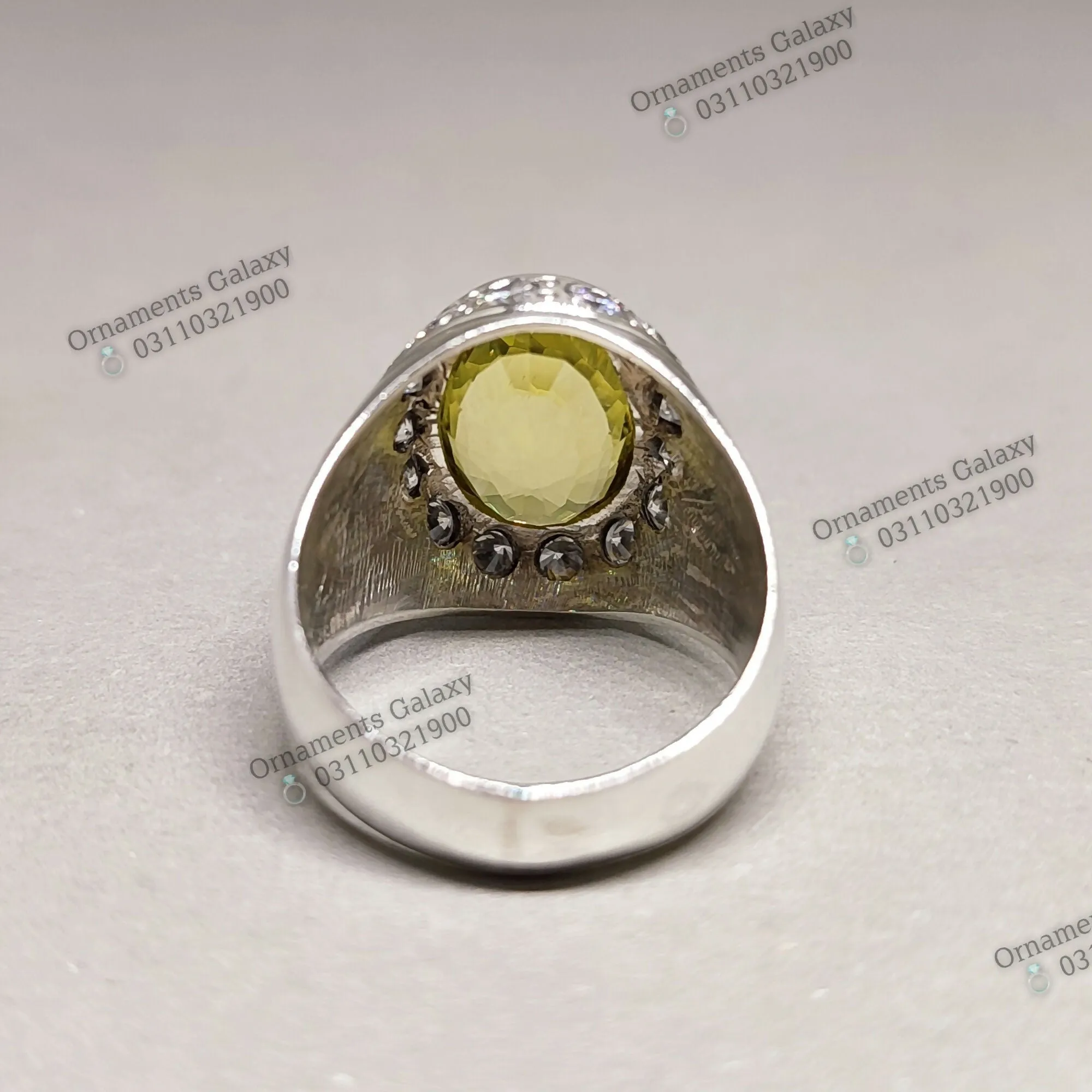 10 CT Oval Cut Dark Deep Yellow Citrine Mens Lattice Ring Sterling Silver 925 Handmade Citrine Ring Rare Deep Yellow Citrine Ring