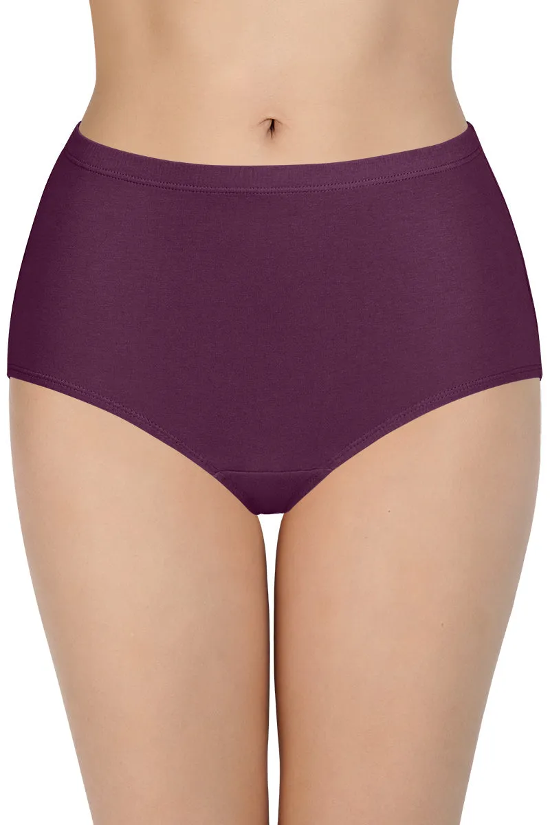 100% Cotton Full Brief Panty Pack (Pack of 3) - D022 - Solid