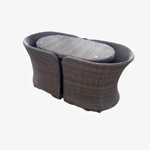 2 Seater Compact Rattan Bistro Furniture Set