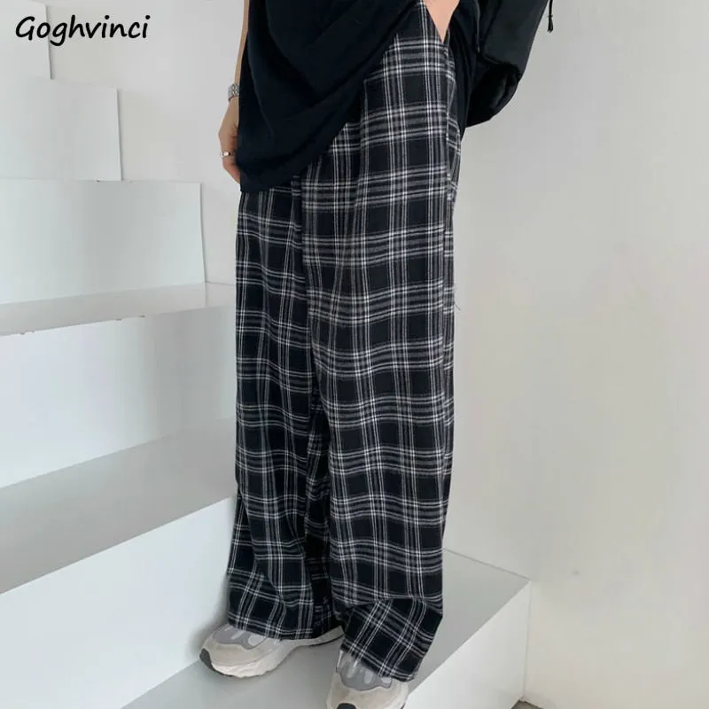 2021 New!!! Women's Plaid Pants Loose Wide Leg Trousers Sizes S - 3XL