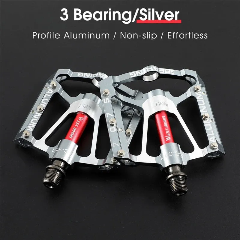 3 Bearings Bicycle Pedals Ultralight Anti-slip CNC BMX MTB Road Bike Pedal Cycling Sealed Bearing Bike Pedals