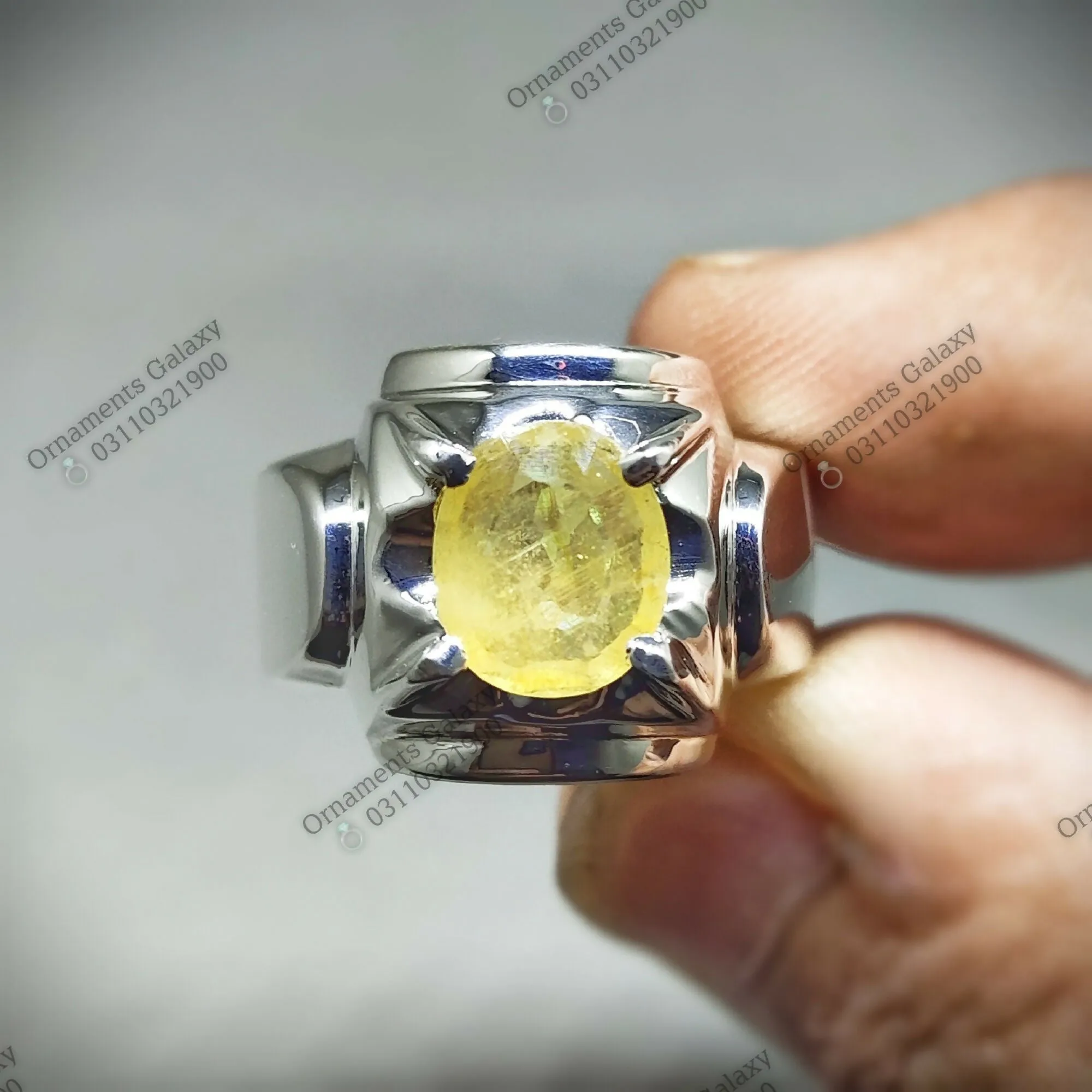 3 CT Fancy Oval Cut Yellow Saphire Ring Handmade Pukhraj Ring Artisan Ring Sterling Silver 925 Handcrafted Ring