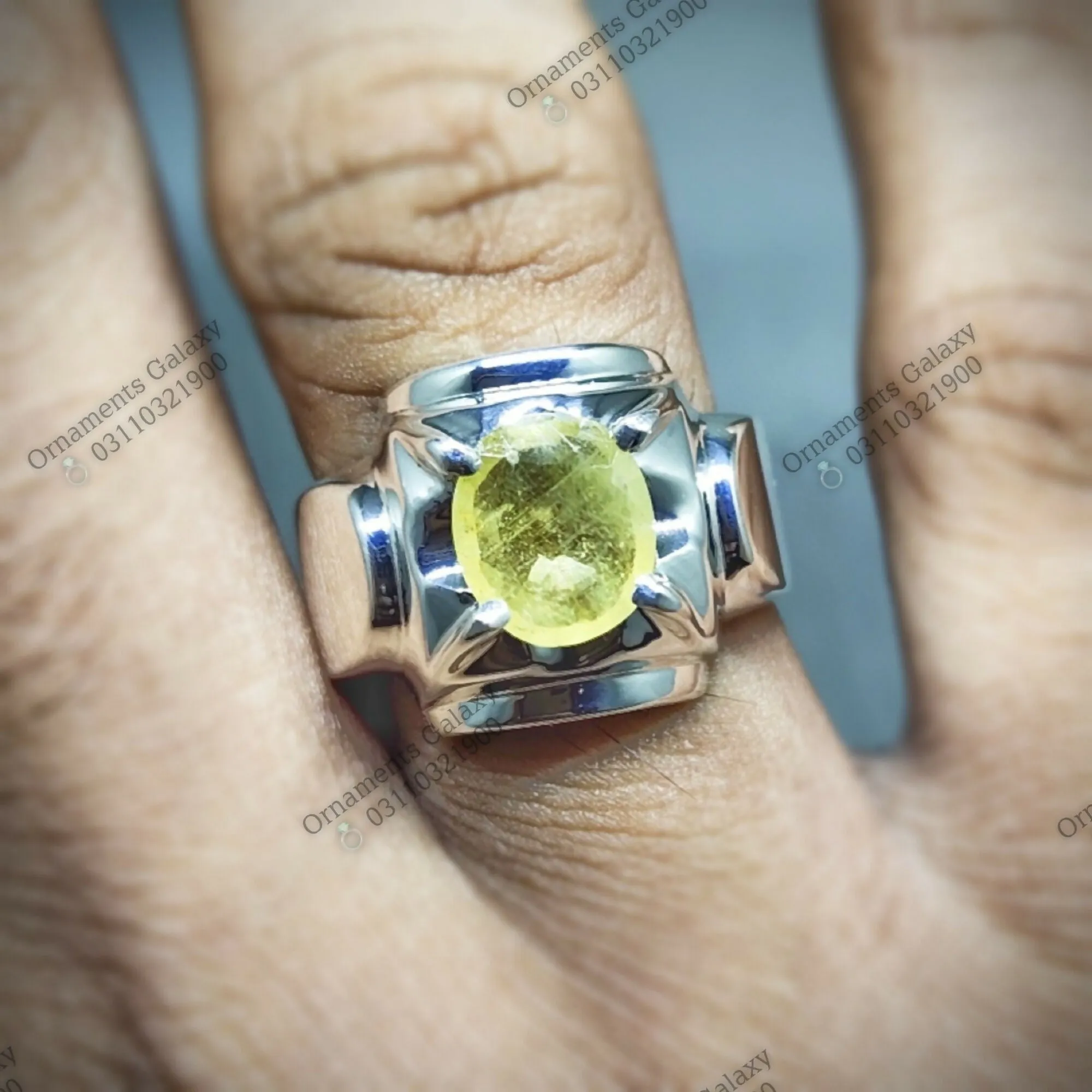 3 CT Fancy Oval Cut Yellow Saphire Ring Handmade Pukhraj Ring Artisan Ring Sterling Silver 925 Handcrafted Ring