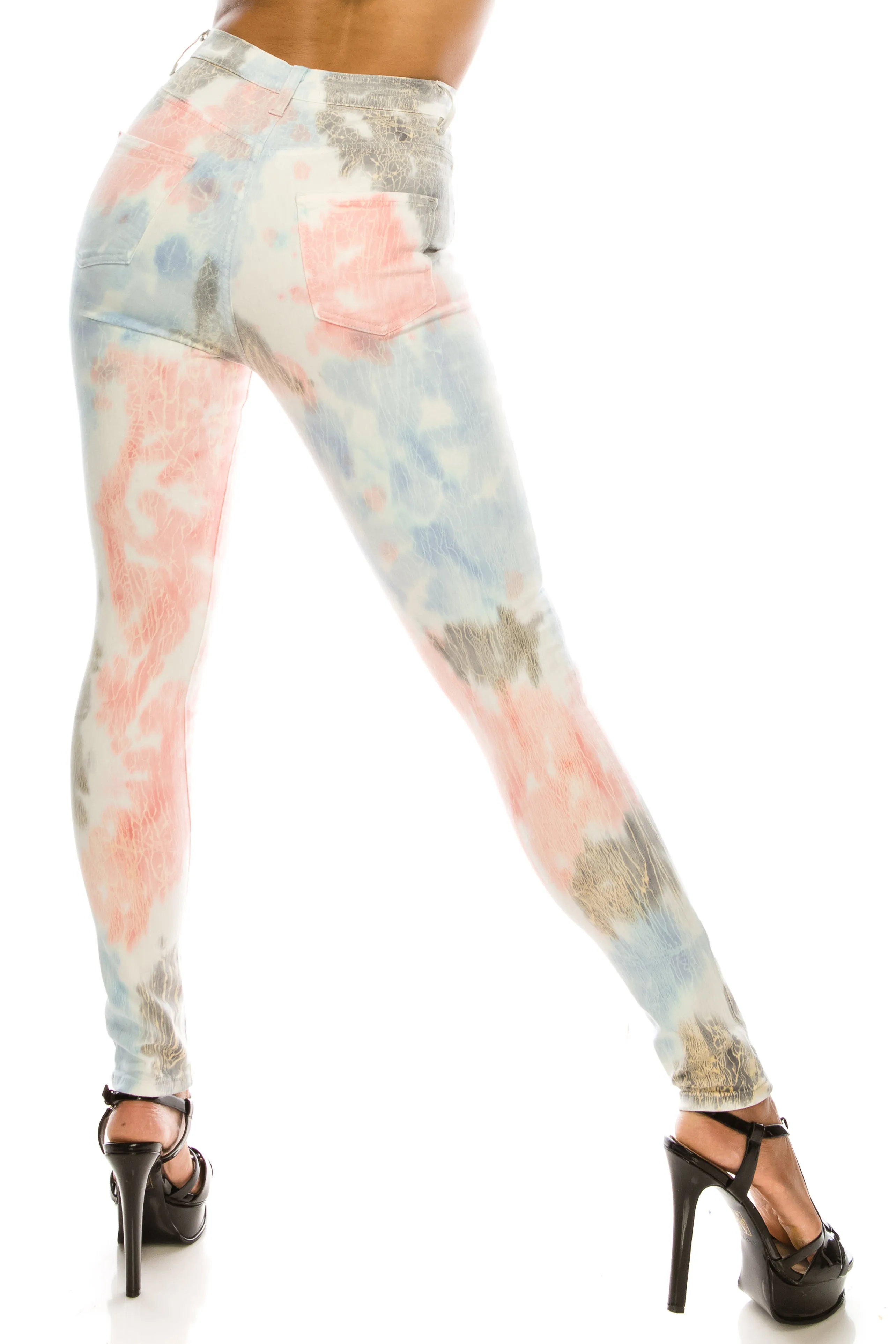 4650 Women's Super High Waisted Clay Washed Skinny Jeans