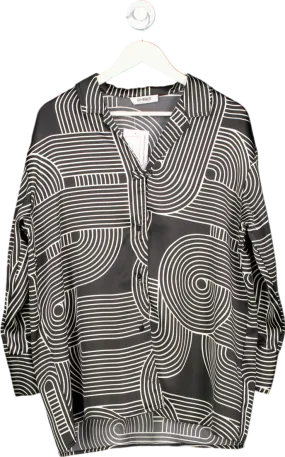 4TH   Reckless Black and White Patterned Shirt UK 10