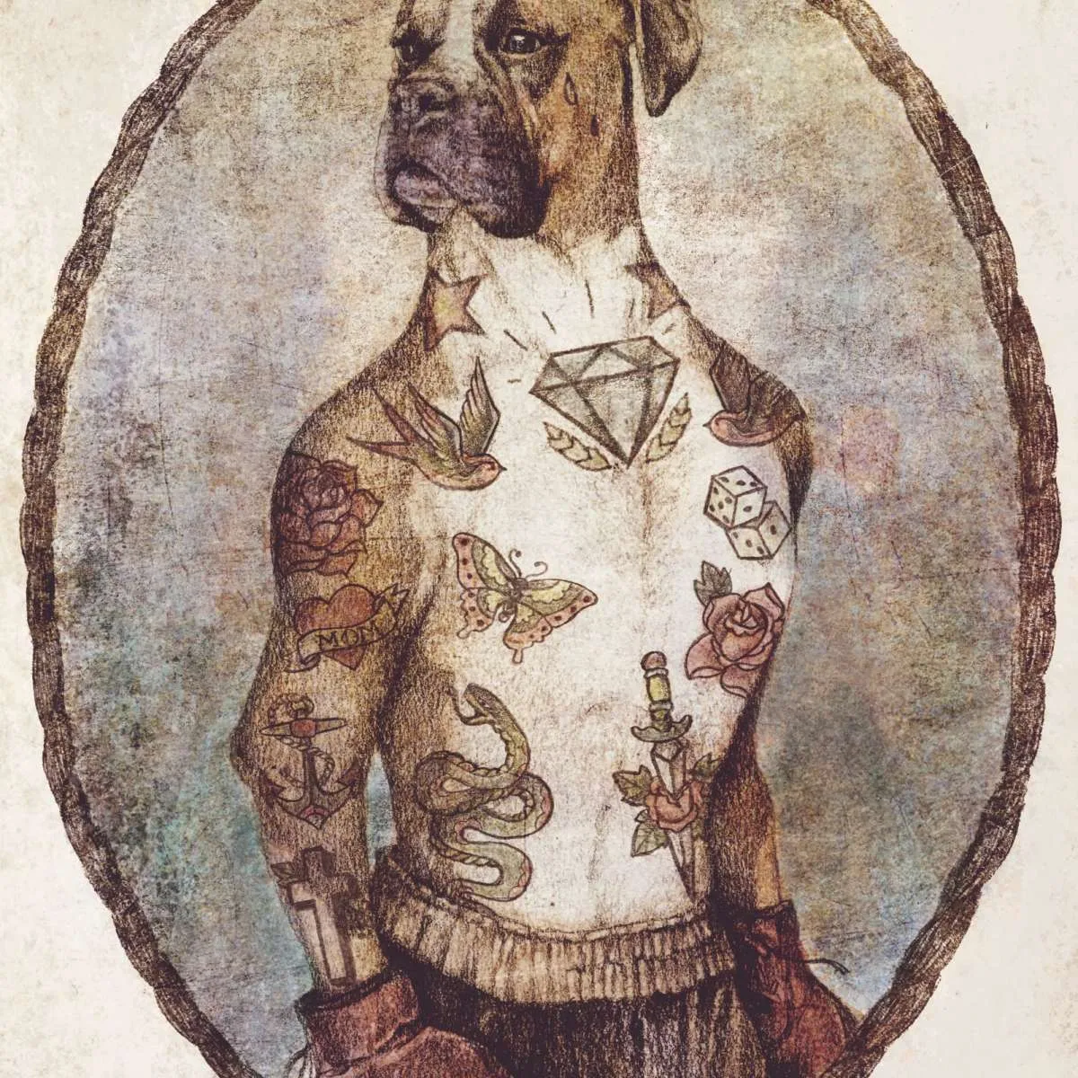 A Boxer Dog Wall Art