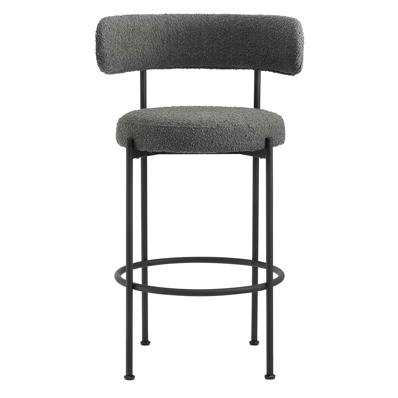 Albie Boucle Fabric Bar Stools - Set of 2 by Modway