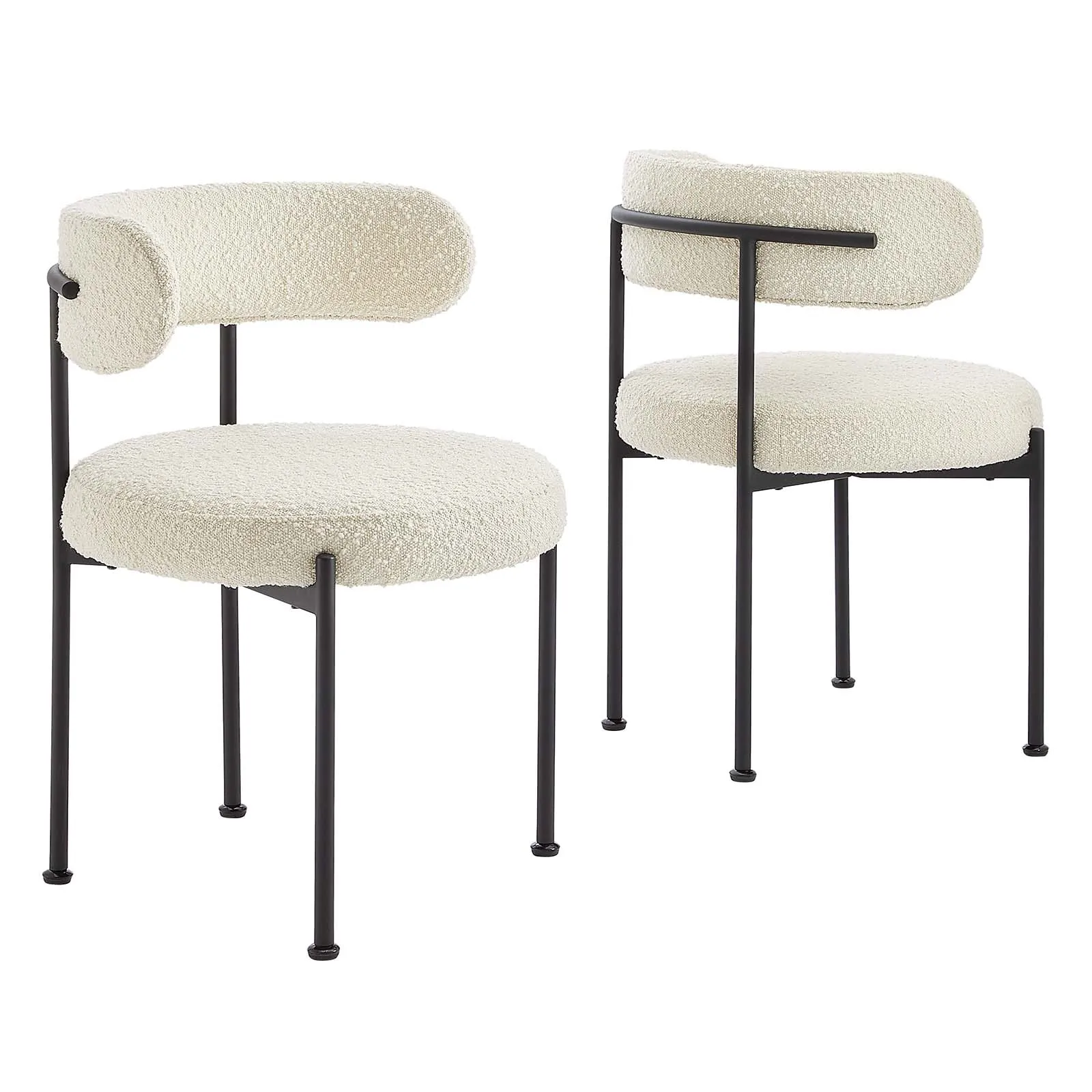 Albie Boucle Fabric Dining Chairs - Set of 2 by Modway