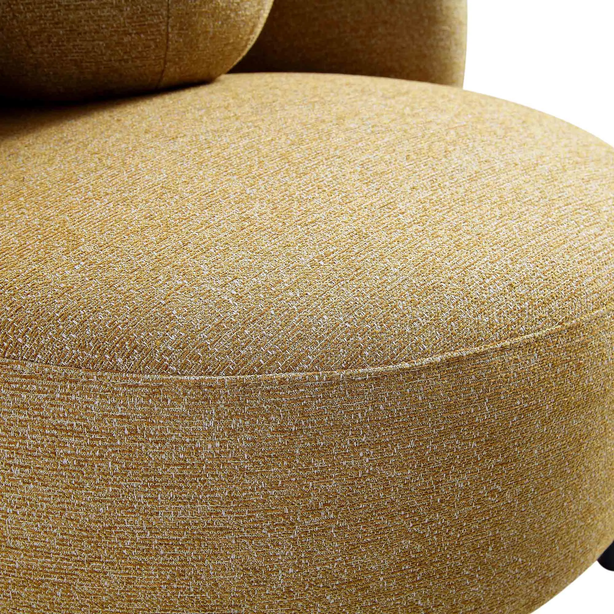 Amboise Armchair with Ball Cushion, Marigold Textured Fabric