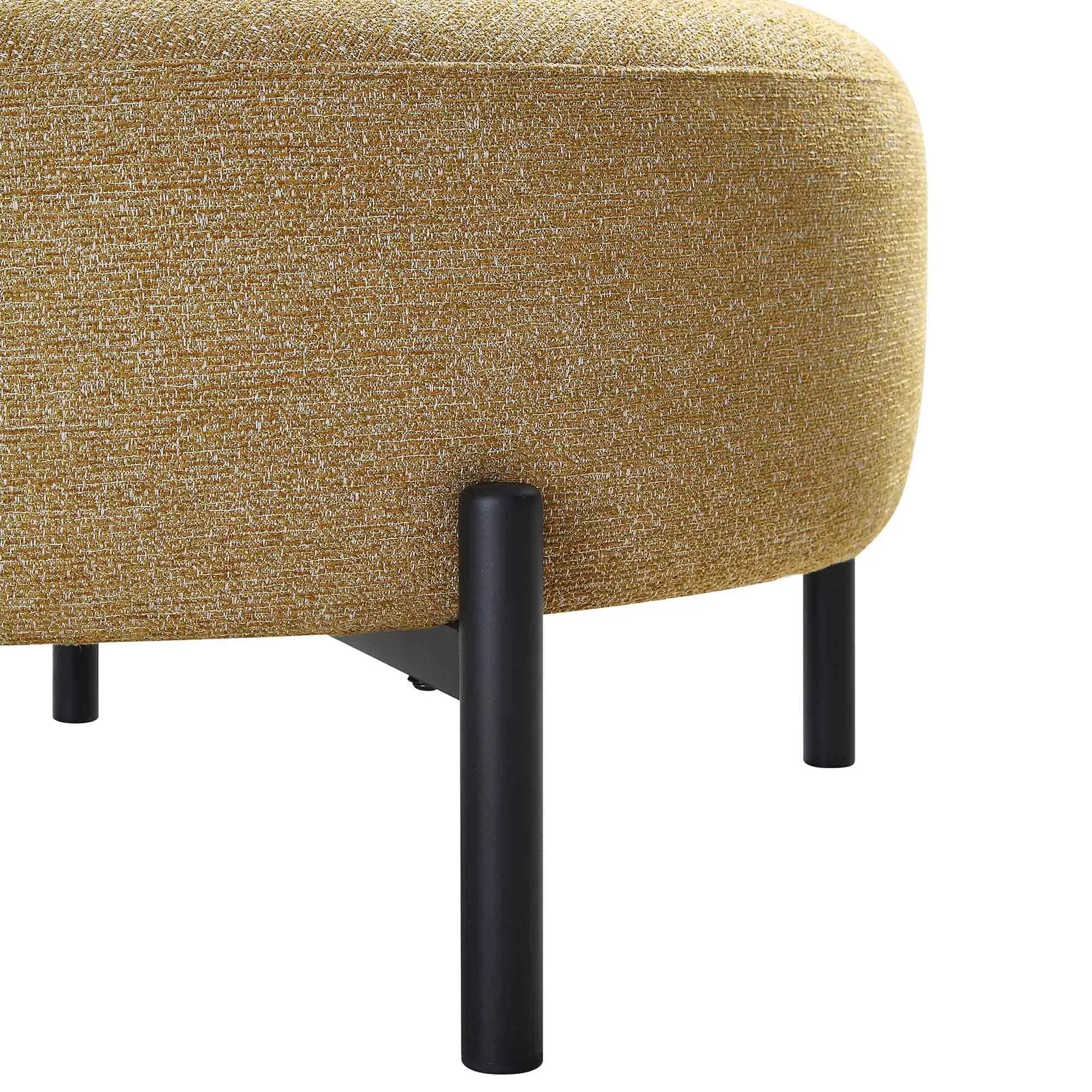 Amboise Armchair with Ball Cushion, Marigold Textured Fabric