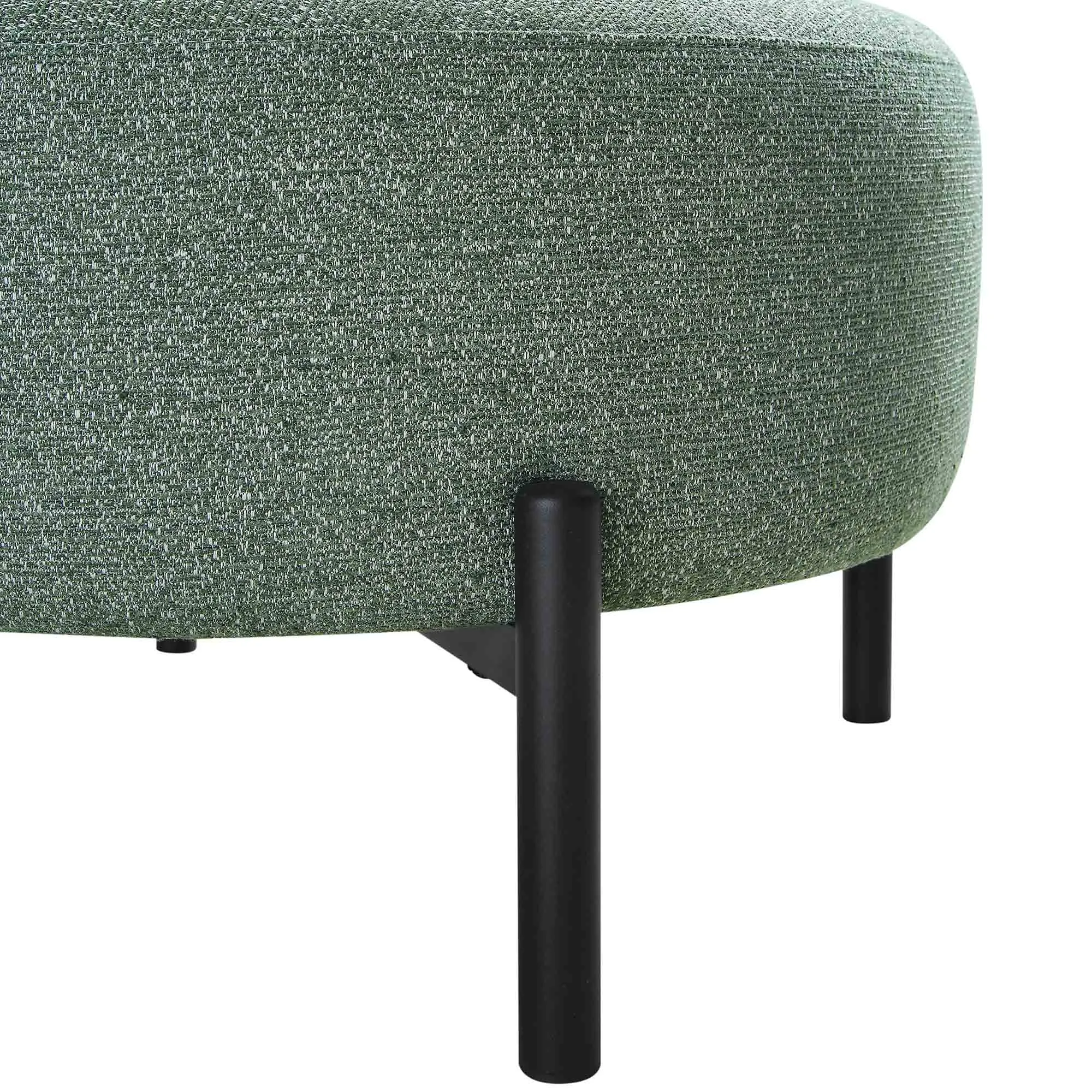 Amboise Armchair with Ball Cushion, Spruce Green Textured Fabric