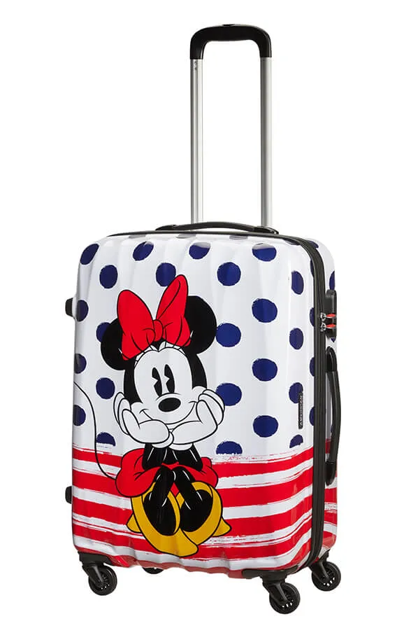 American Tourister Disney Legends Alfatwist 65cm Medium Spinner | Minnie Blue Dots