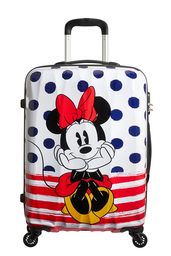 American Tourister Disney Legends Alfatwist 65cm Medium Spinner | Minnie Blue Dots