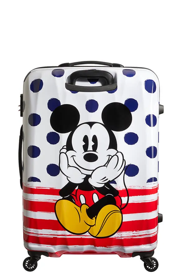 American Tourister Disney Legends Alfatwist 75cm Large Spinner | Mickey Blue Dots