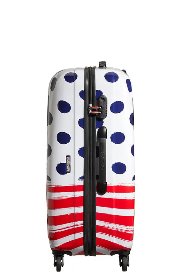 American Tourister Disney Legends Alfatwist 75cm Large Spinner | Mickey Blue Dots