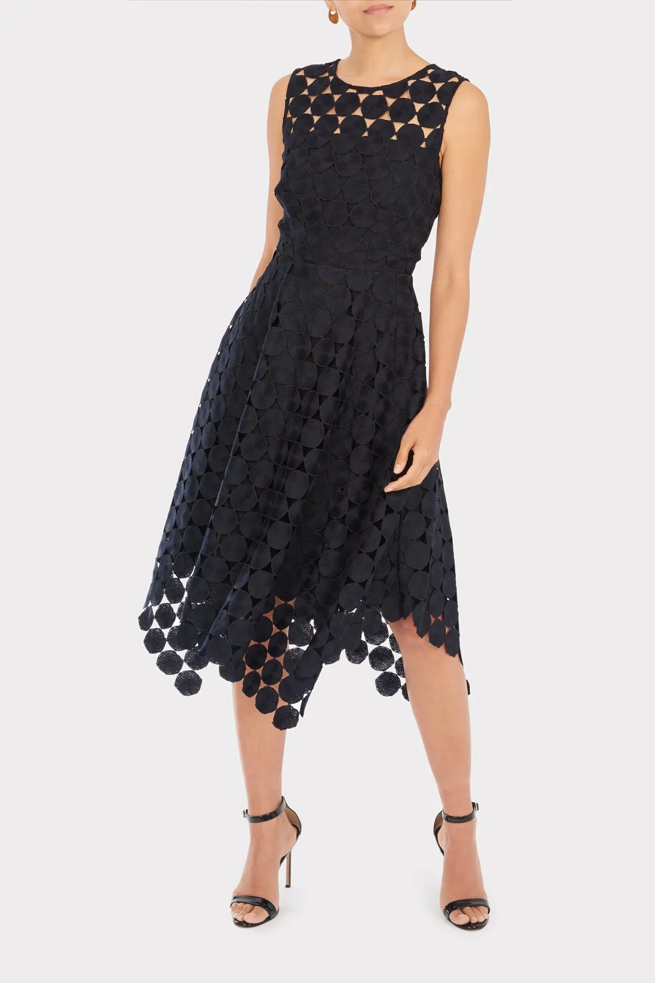 Annemarie Oversized Dot Embroidered Dress