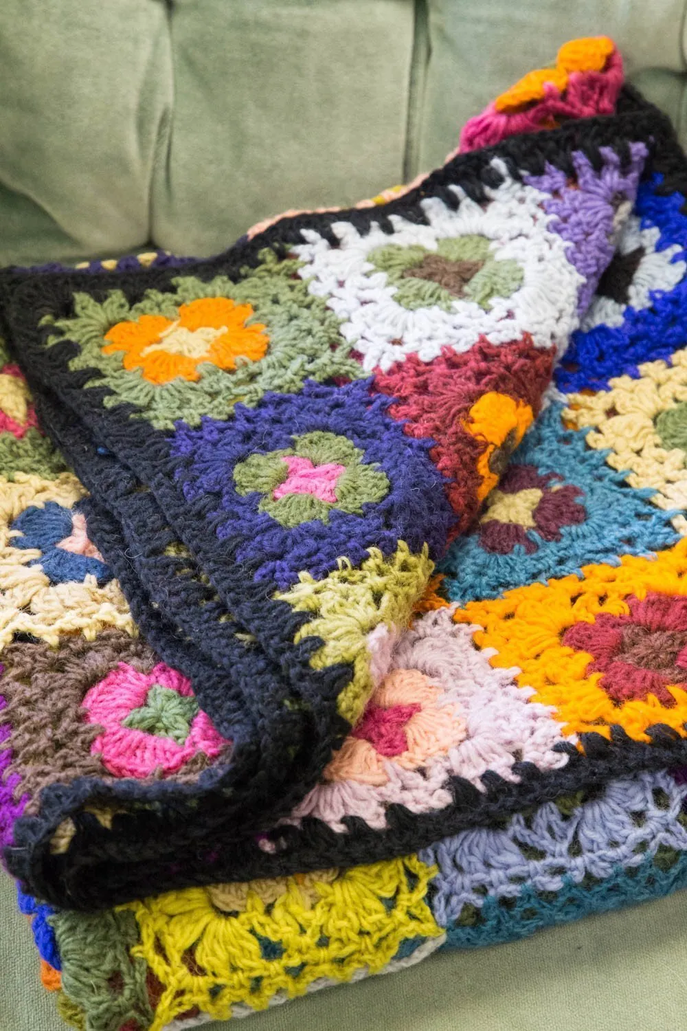 Beautiful Woolen Hand-Crocheted Blanket