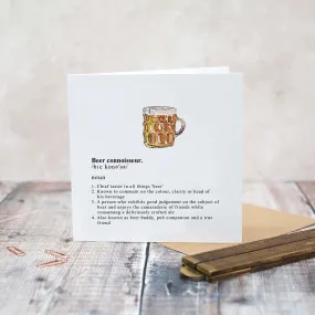 Beer Connoisseur Novelty Card