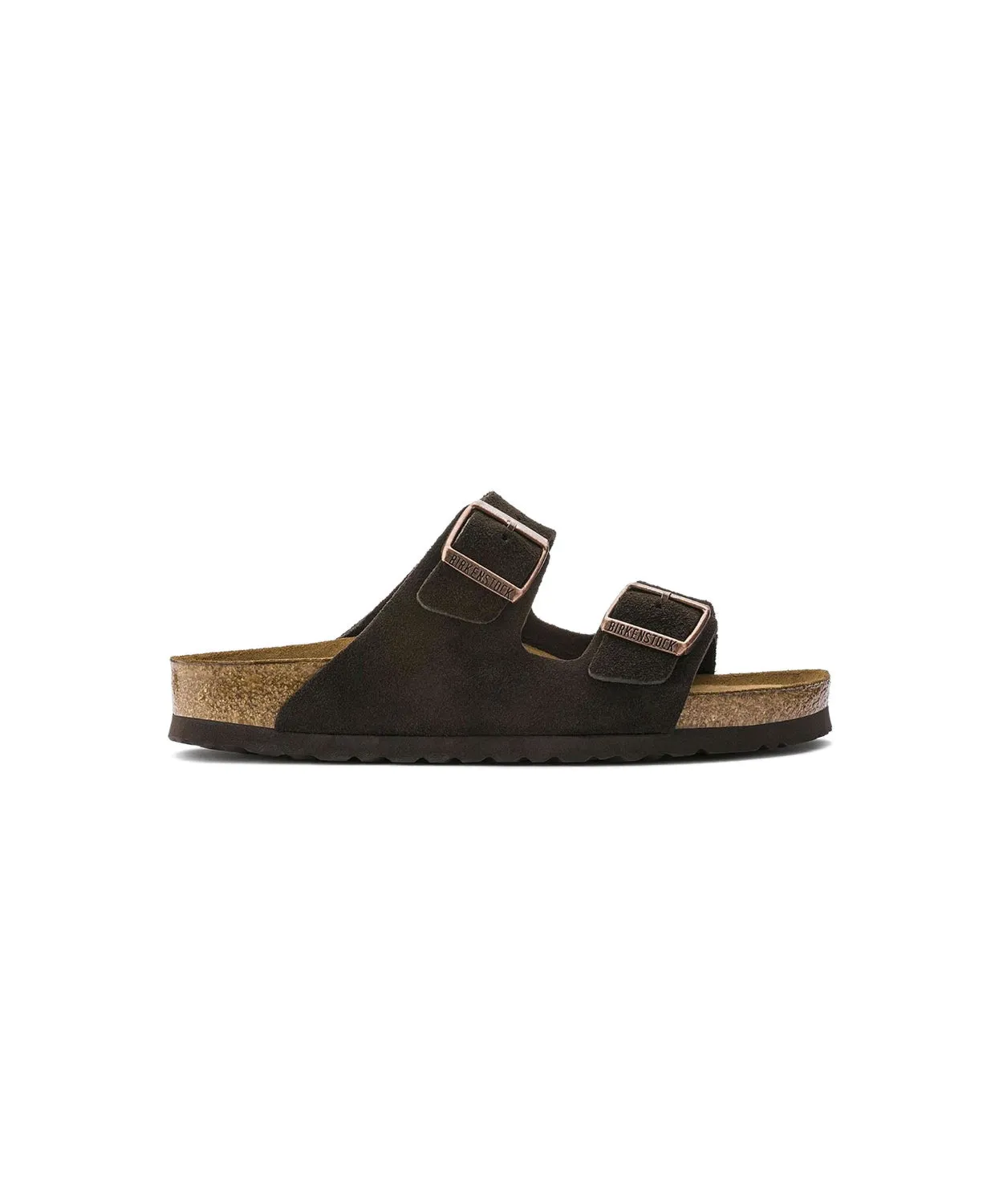 Birkenstock Arizona Suede Leather Mocha Soft Footbed Sandals