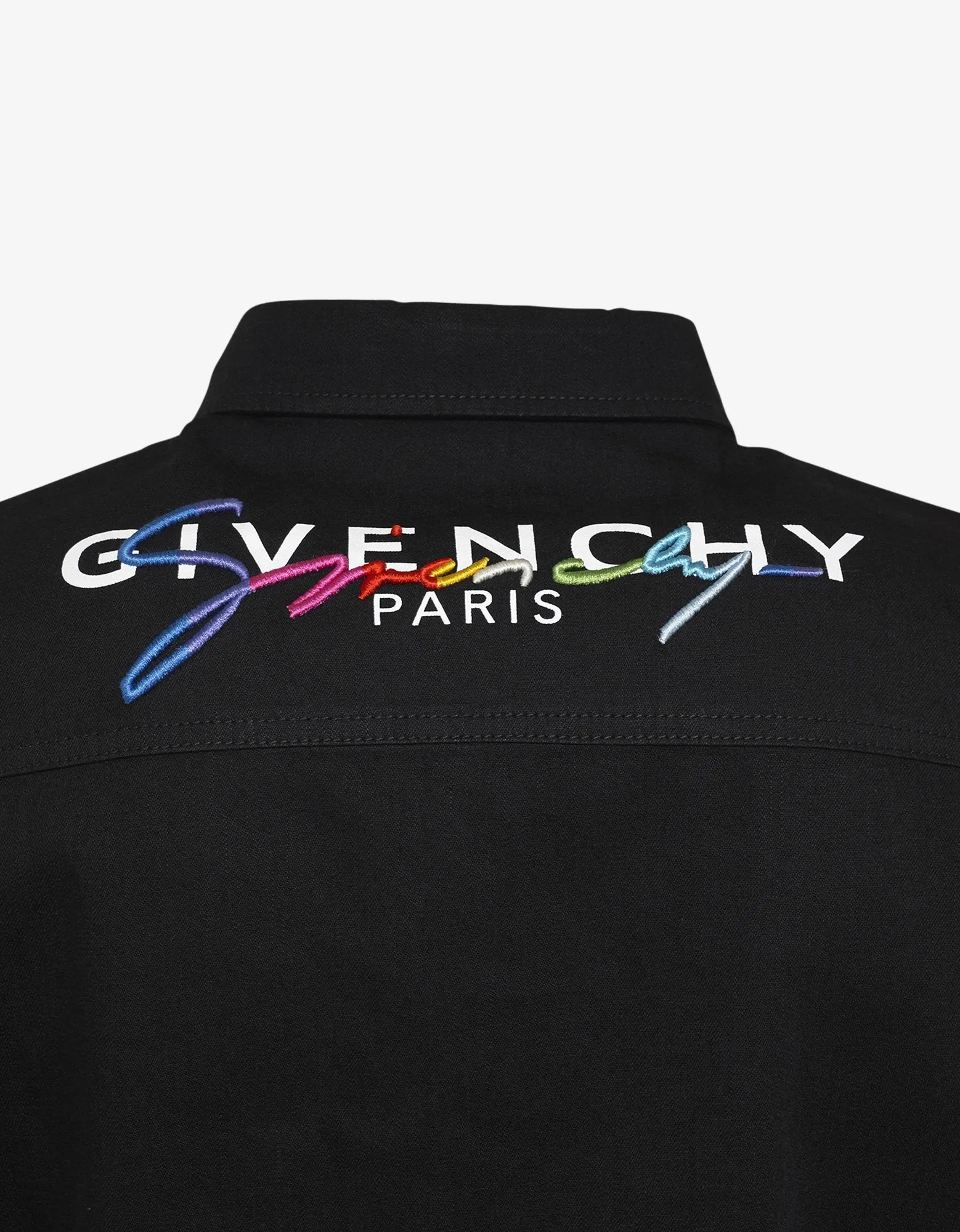 Black Rainbow Logo Denim Shirt -