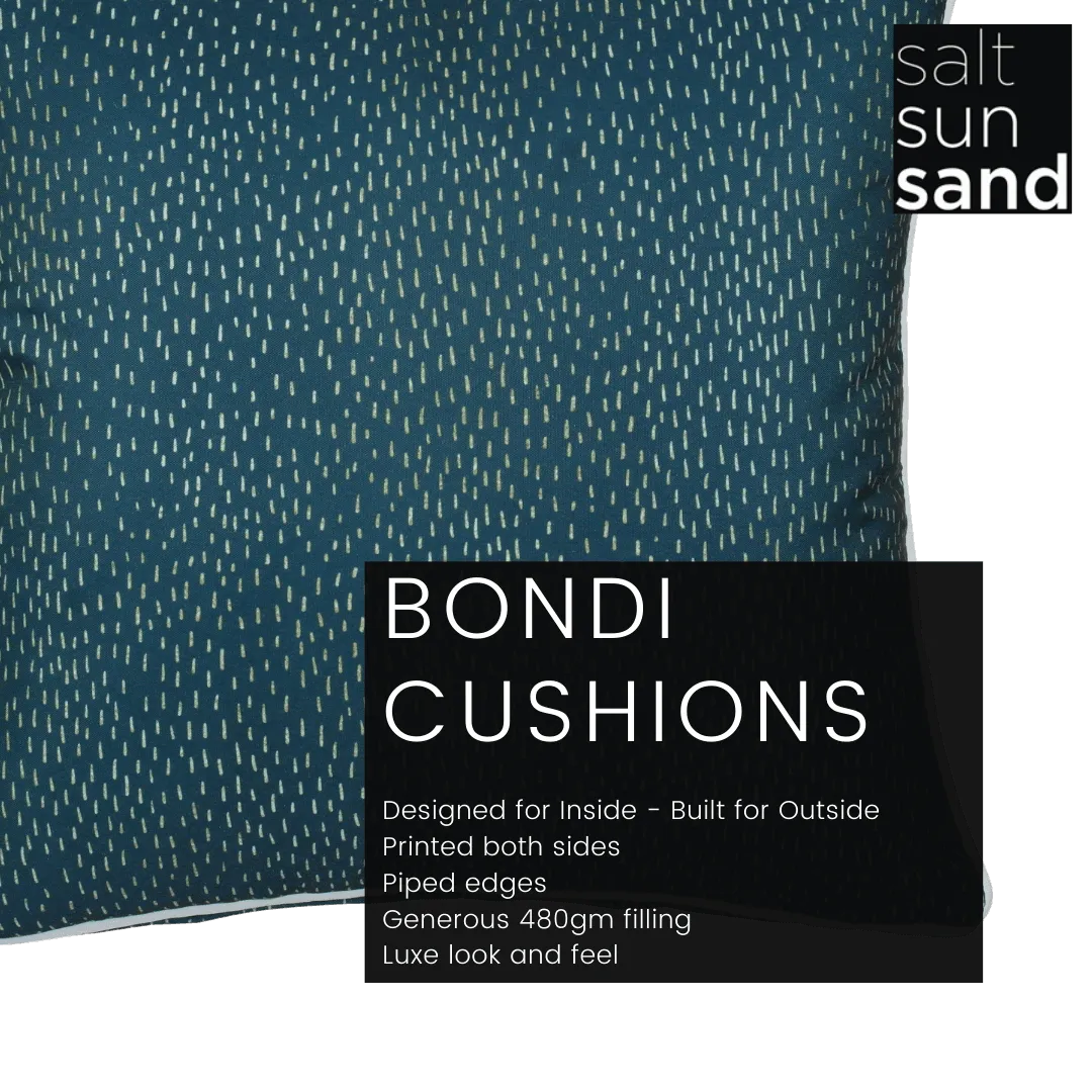 Bondi Tidewater Green - 45 x 45 cm Piped Cushion