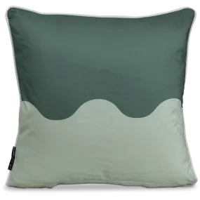 Bondi Wave Forest Sage - 45 x 45 cm Piped Outdoor Cushion