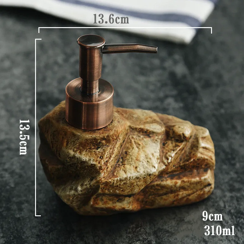 Ceramic Retro Stone Dispenser Soap Dispenser