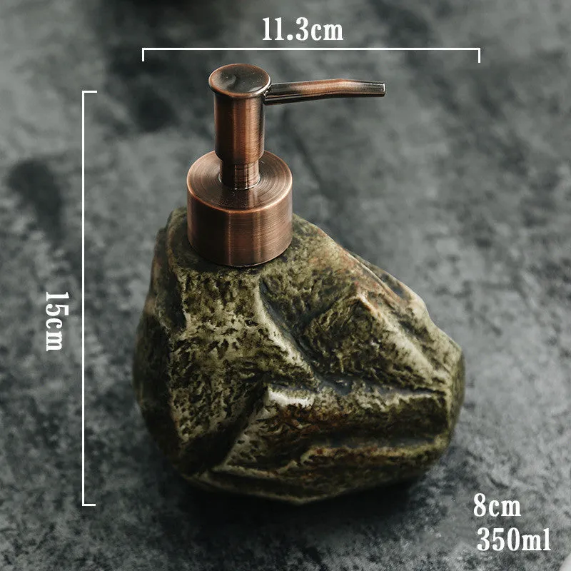 Ceramic Retro Stone Dispenser Soap Dispenser