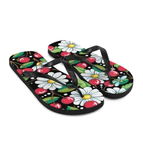 Cherry Daisy Flip-Flops