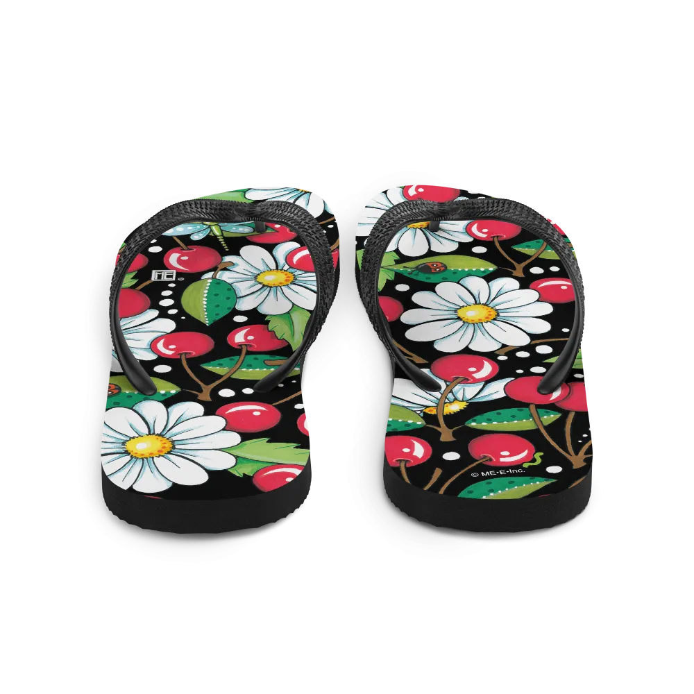 Cherry Daisy Flip-Flops