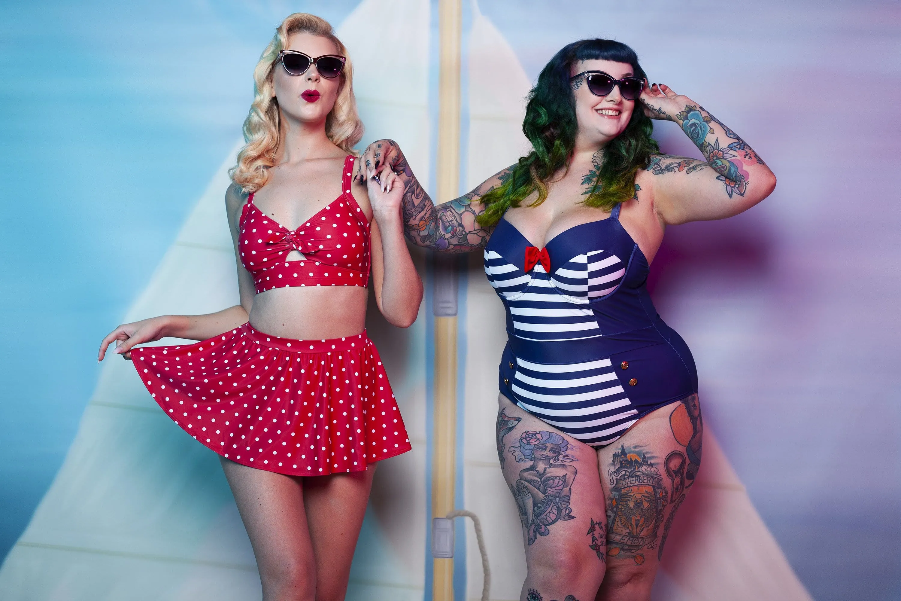 Collectif Polka Dot Knot Bikini Top