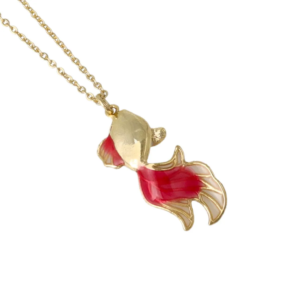 Colored Goldfish Necklace