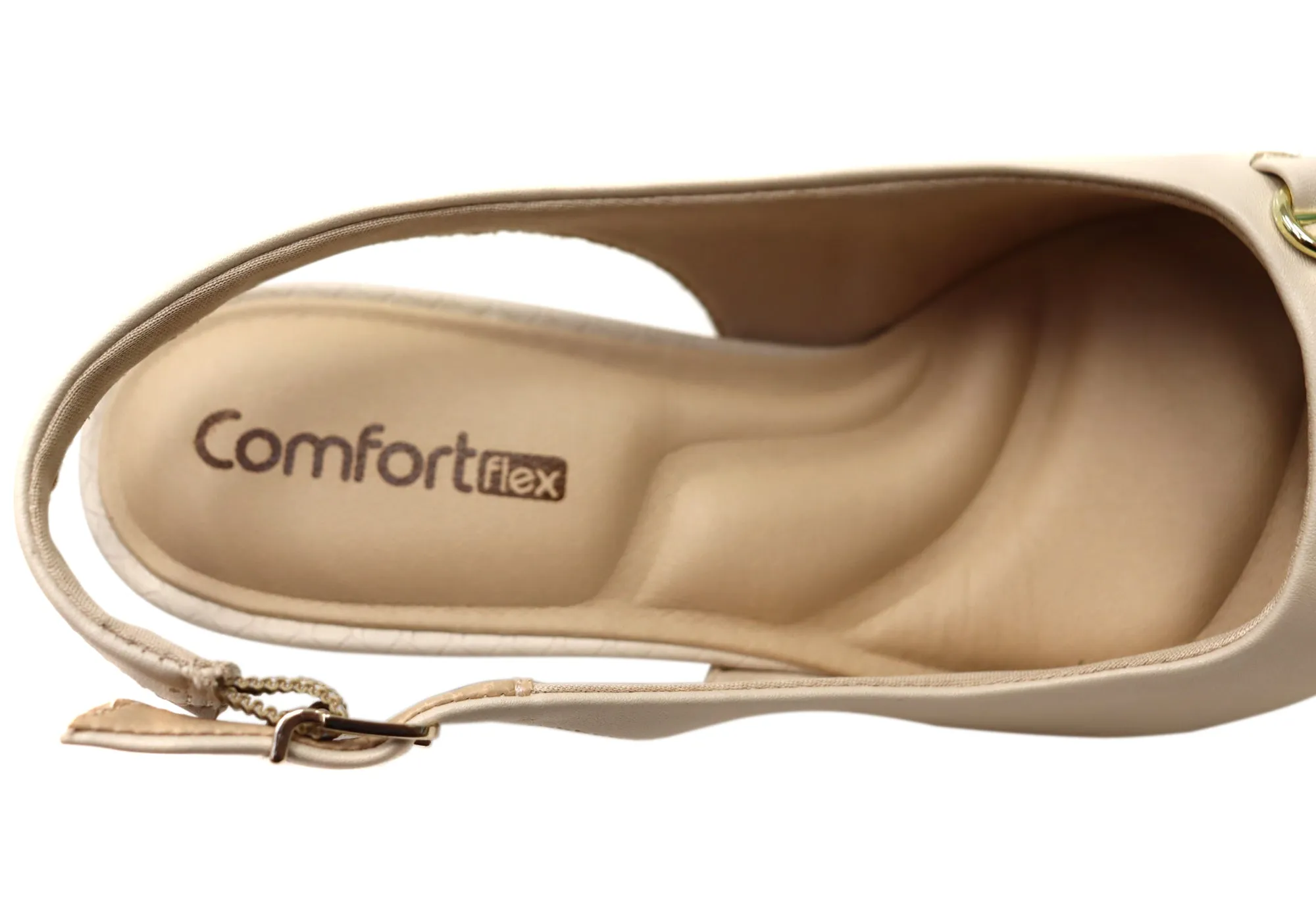 Comfortflex Carly Womens Comfortable Mid Heel Shoes Made In Brazil