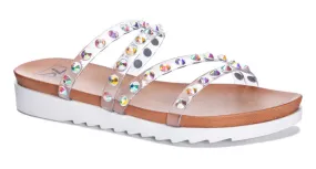 Coral Flat Sandal - Iridescent