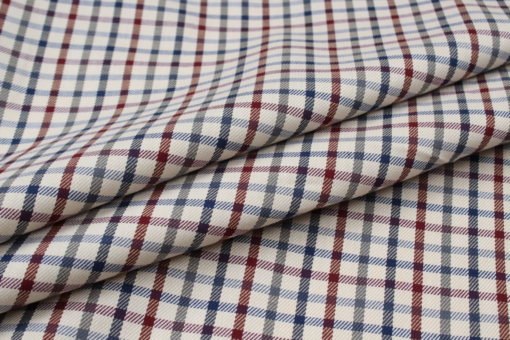 Cotton Checks Twill for Shirting - Multicolor