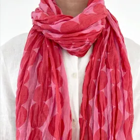 Cotton Scarf: Retro Red Dots