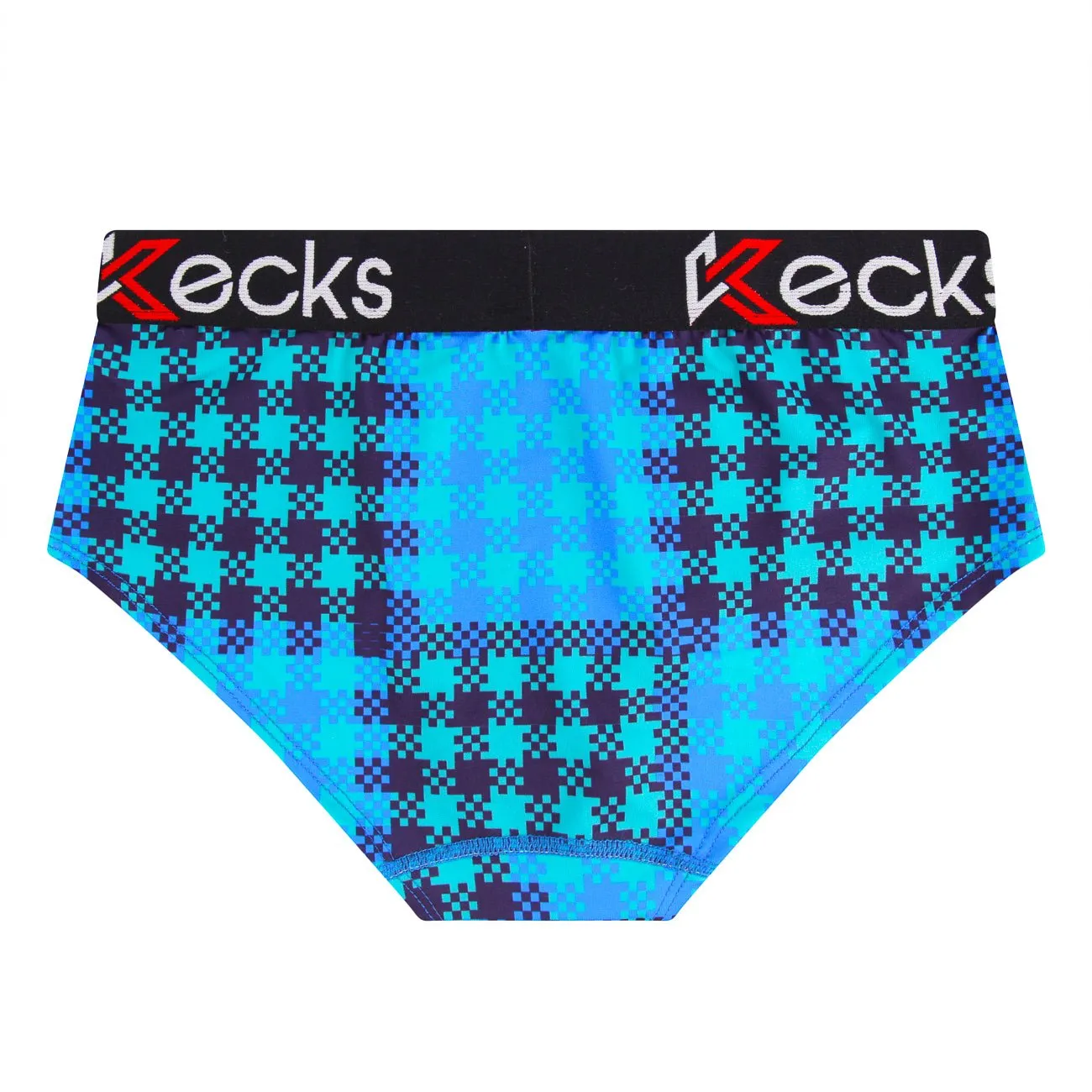 Cyan Plaid Cheeky Pant