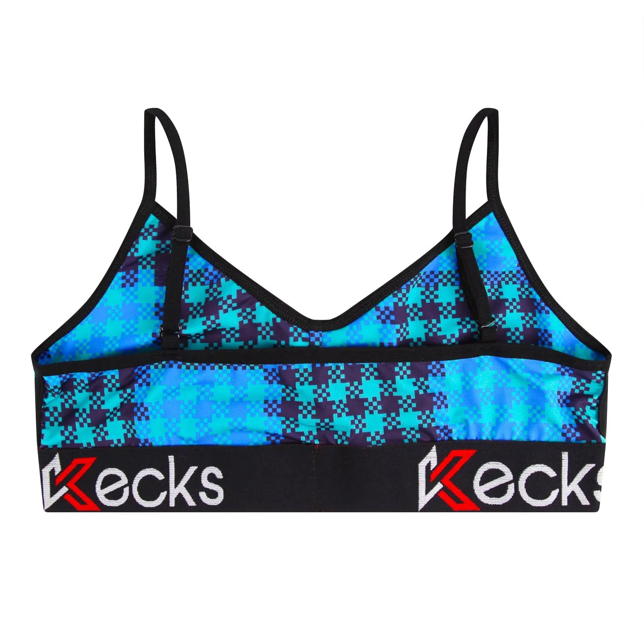 Cyan Plaid Lounge Bralette