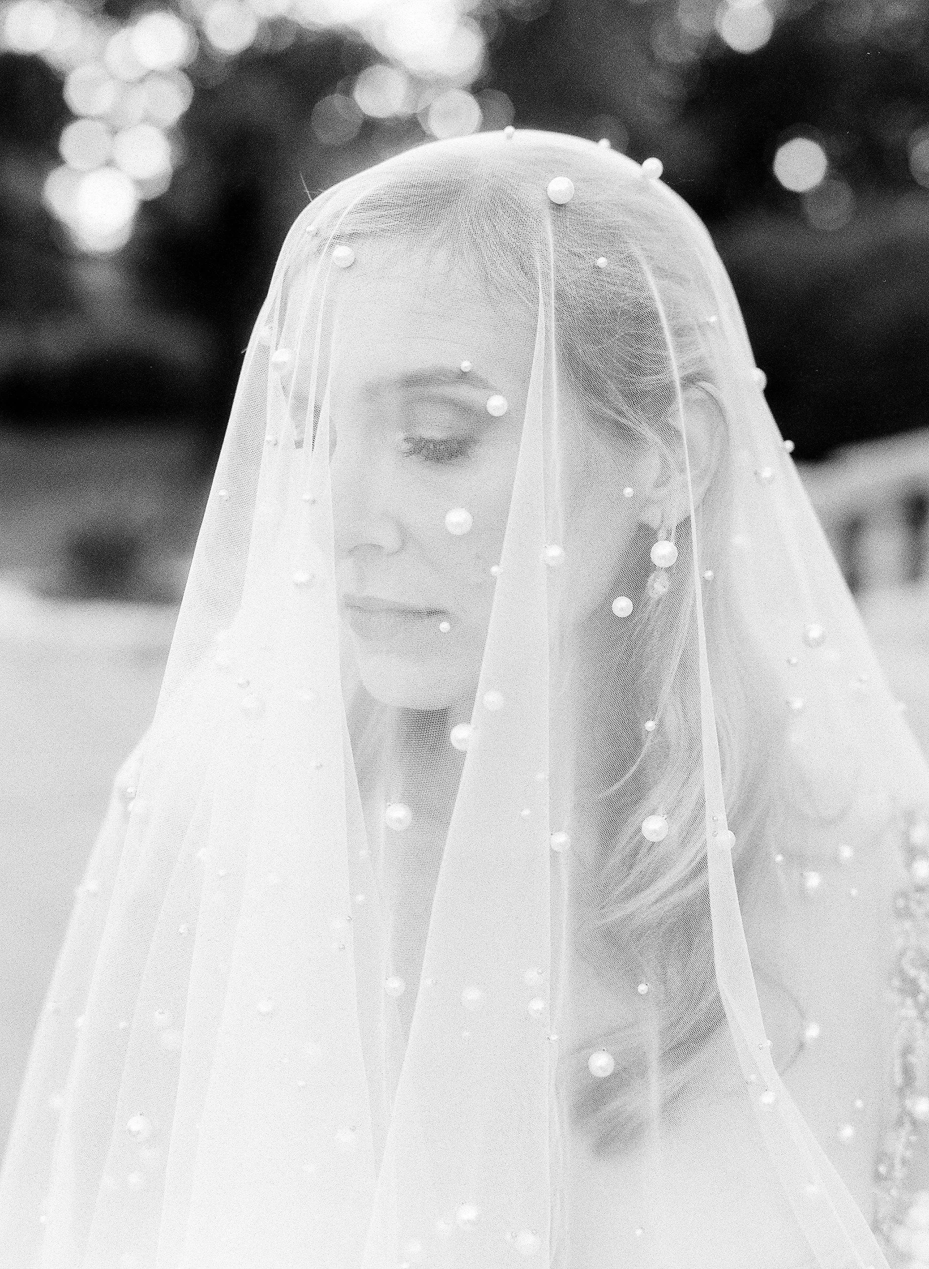 EMMA Pearled Drop Cathedral Veil