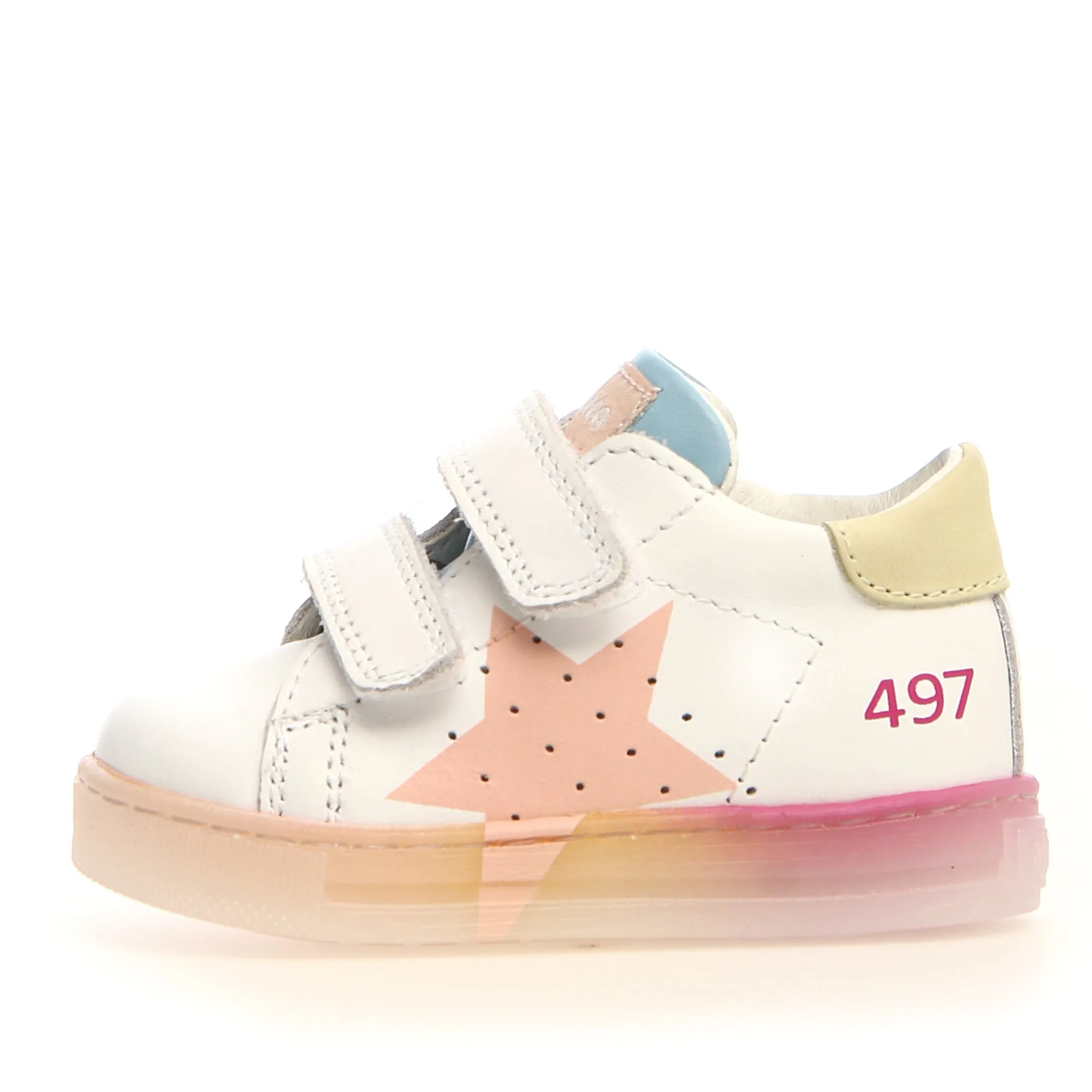 Falcotto Salazar VL Girl's Sneakers - White/Paglia/Cipria