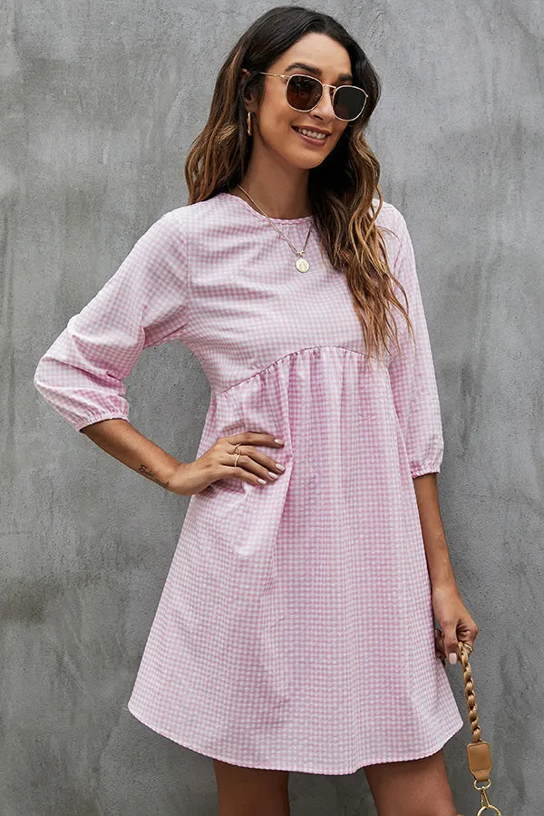 Fashion Dots Print Trendy V Neck Casual Dress