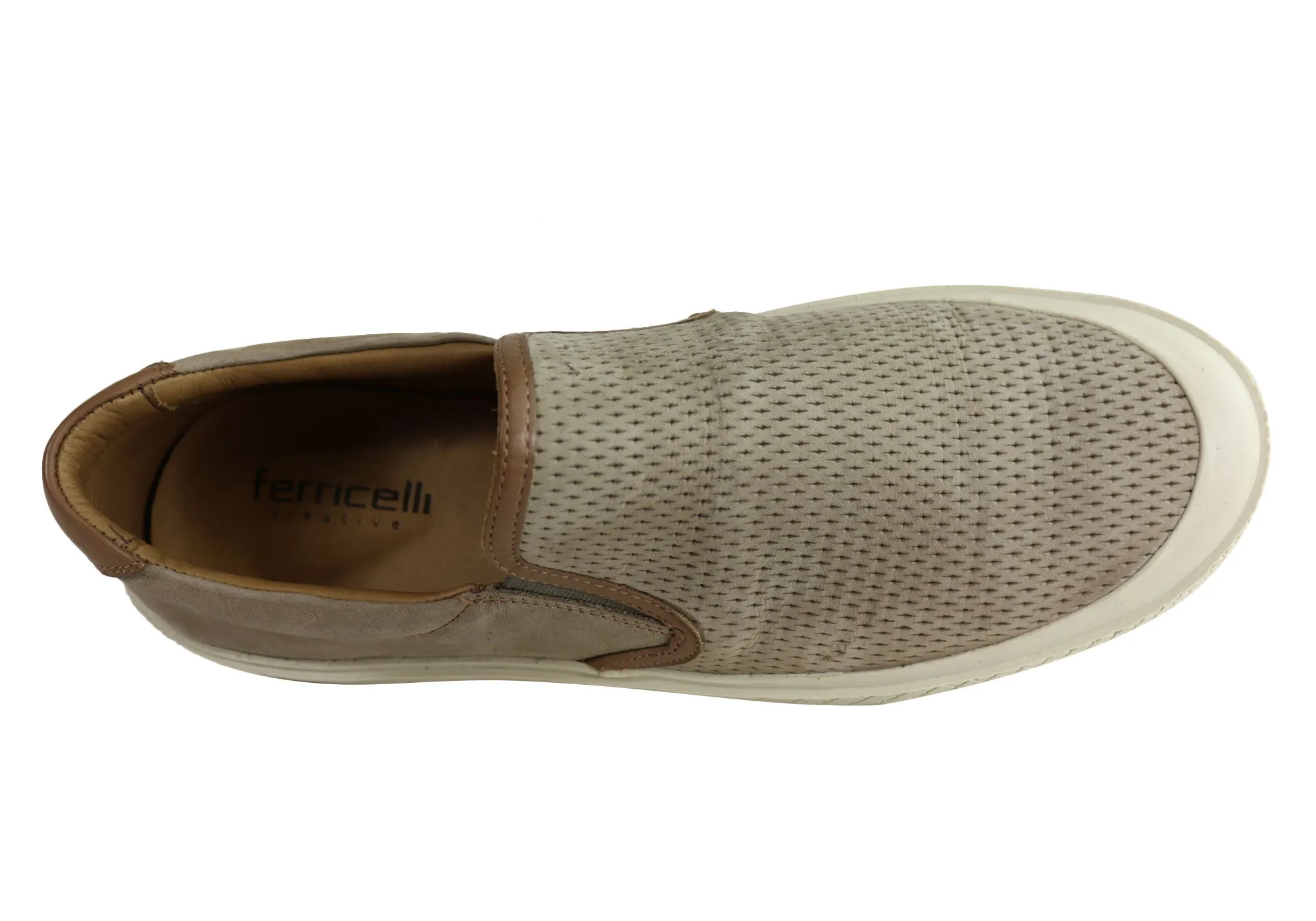 Ferricelli Justin Mens Leather Cushioned Casual Shoes Made In Brazil