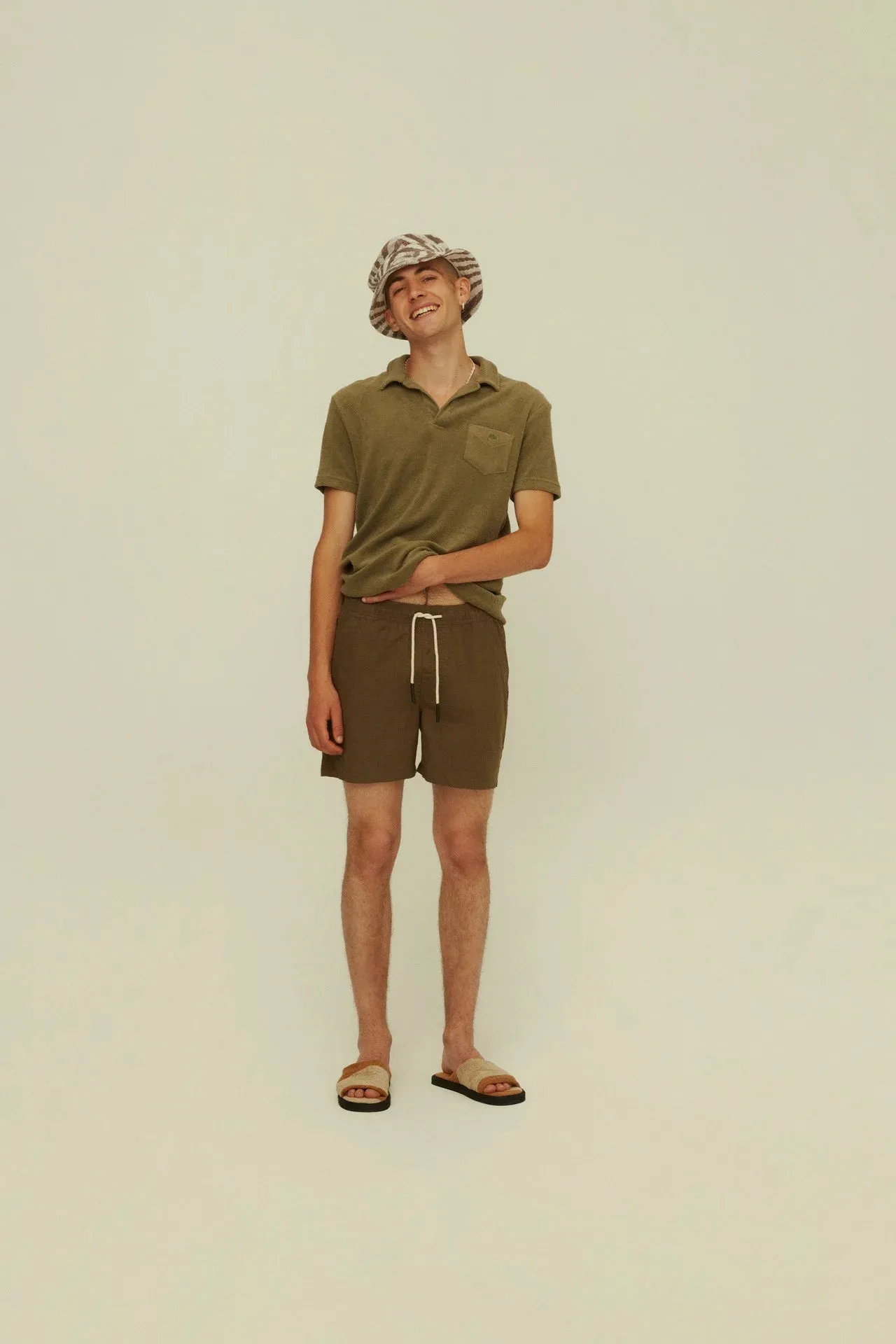 FINAL SALE: Army Linen Cotton Shorts