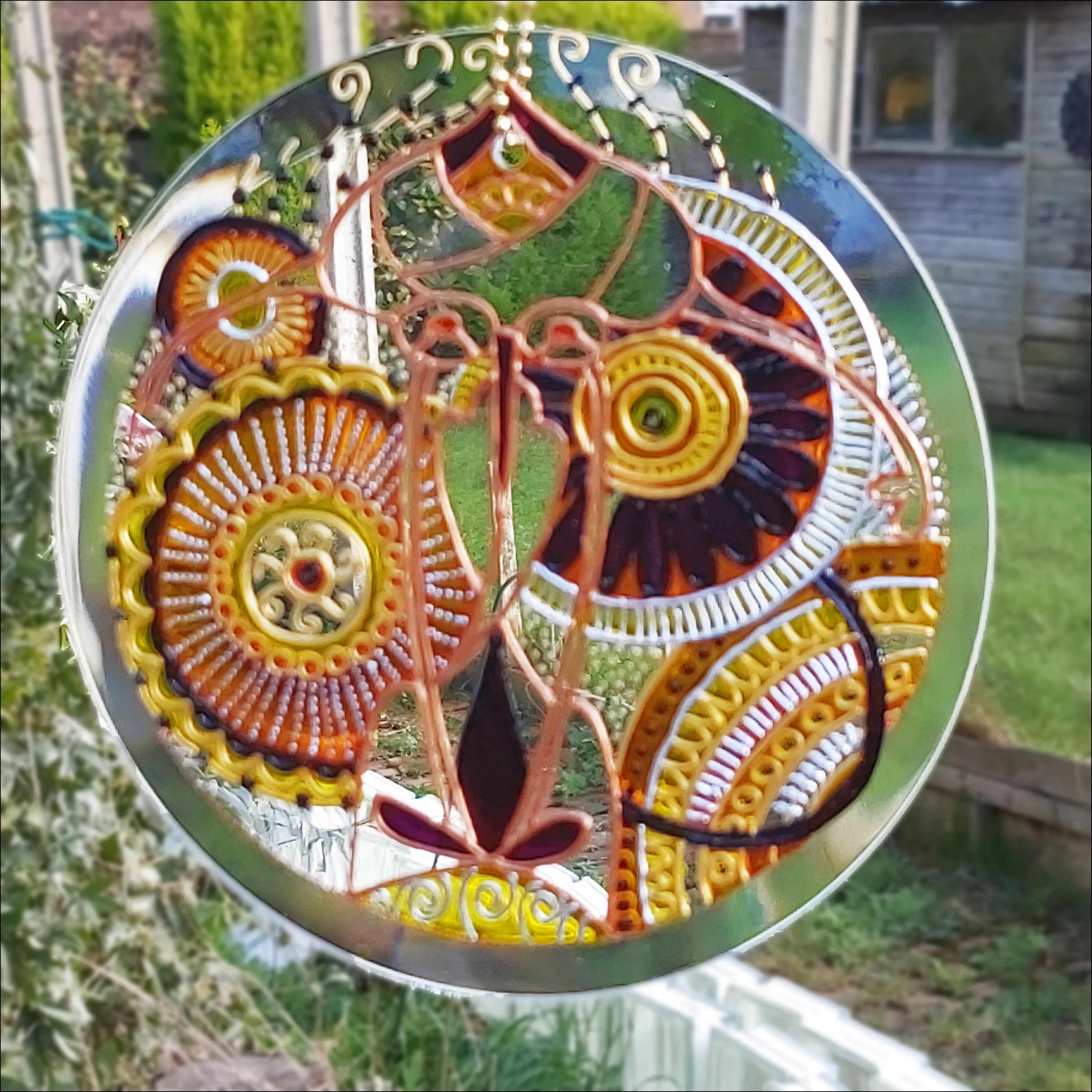 Golden Yellow Mandala Suncatcher