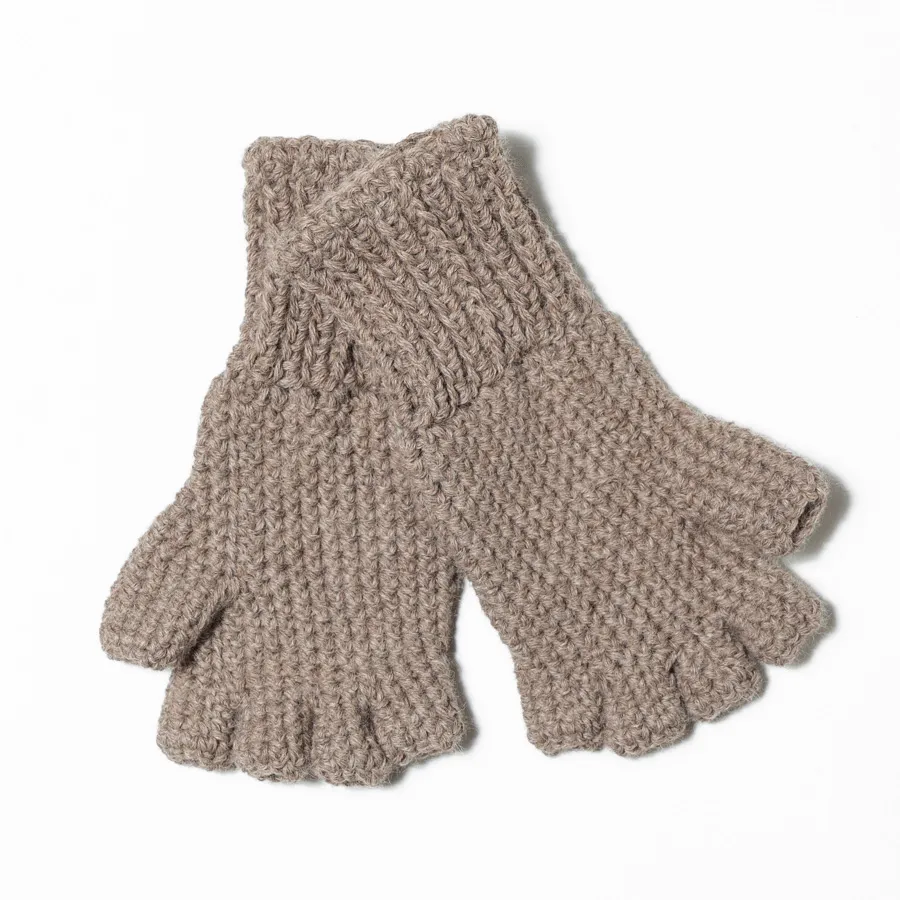 Handmade Fingerless Alpaca Gloves