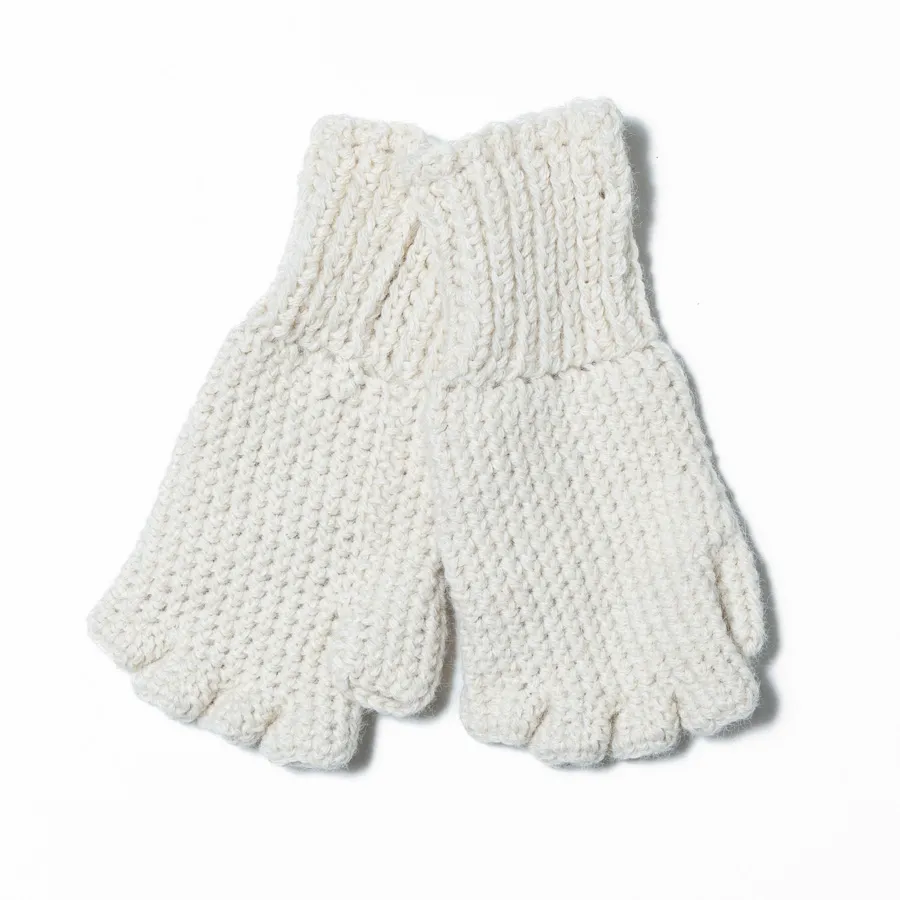 Handmade Fingerless Alpaca Gloves