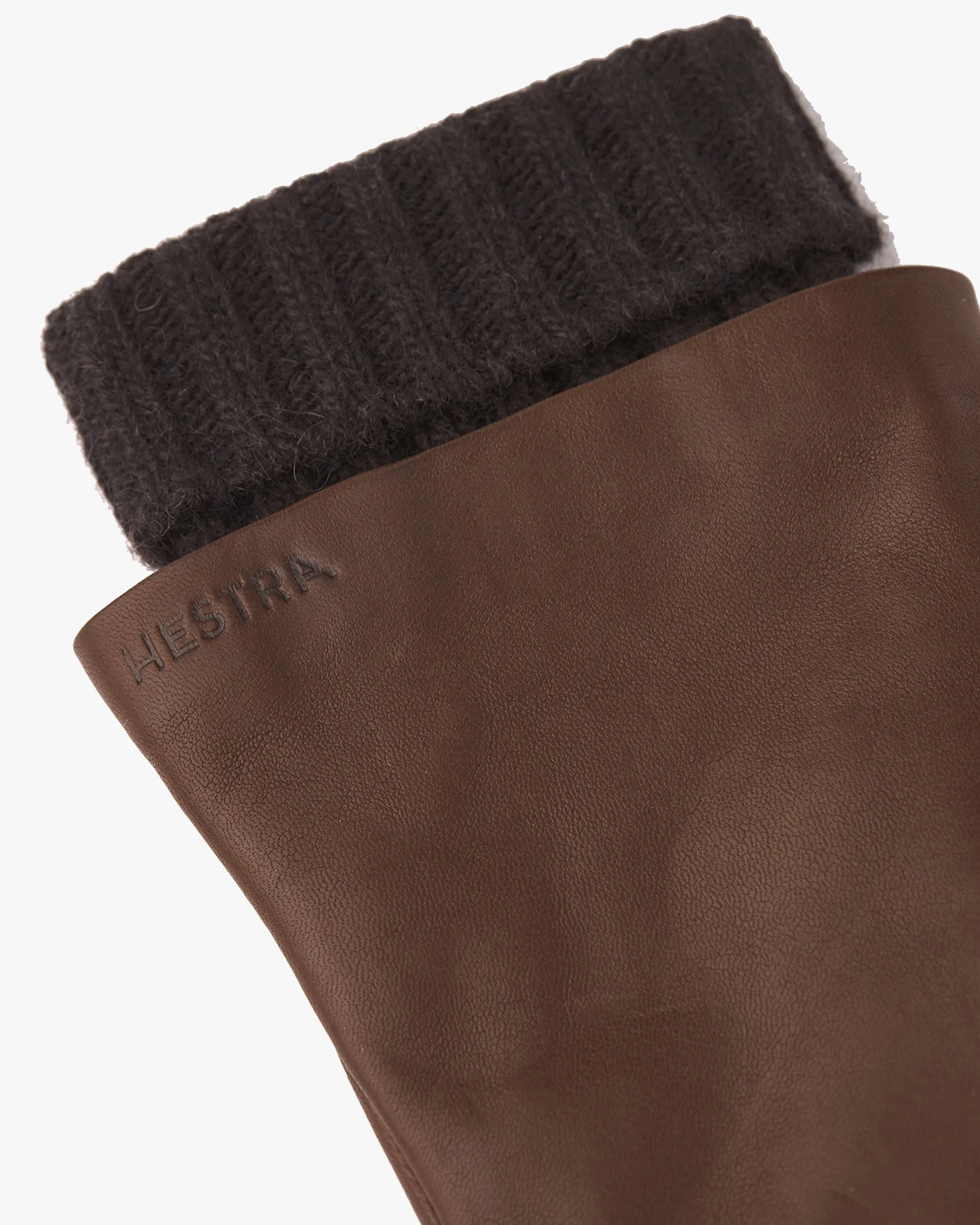 Hestra Womens Megan Wool Lined Hairsheep Leather Gloves - Chestnut