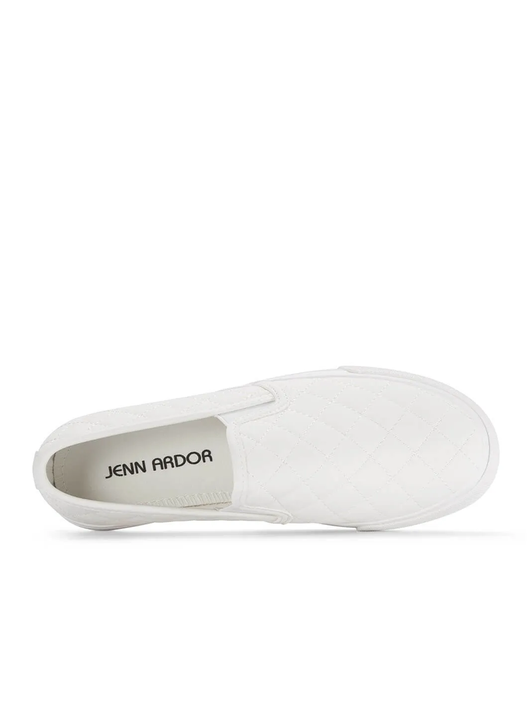 JENN ARDOR Women Diamond Slip-On Sneakers