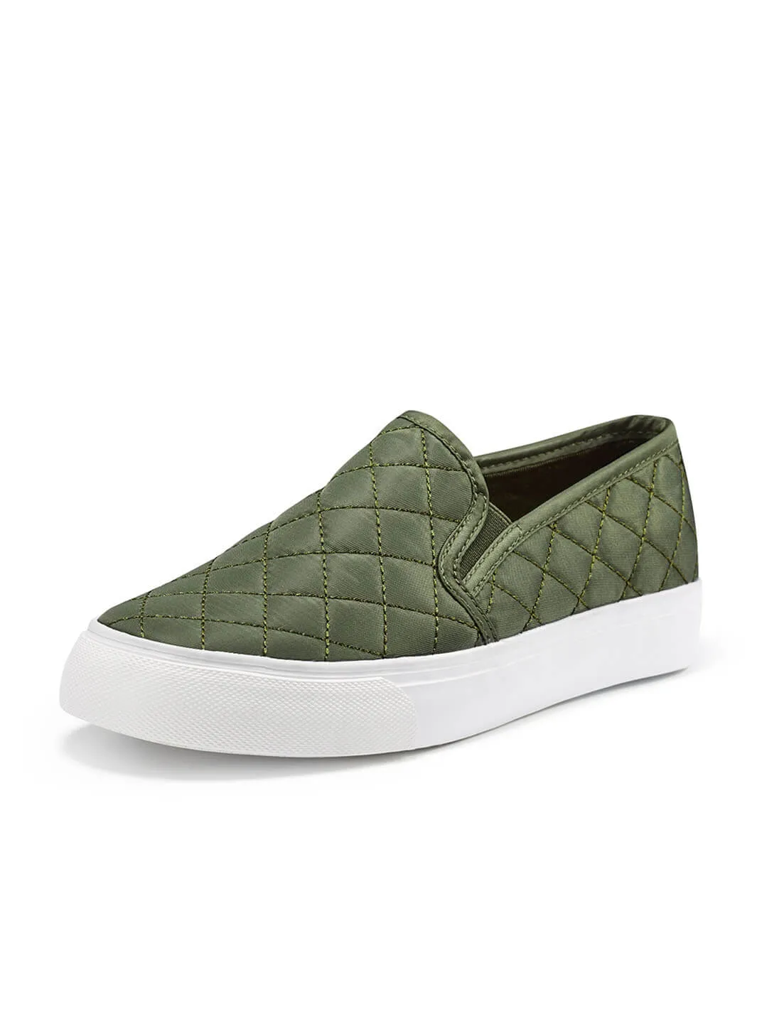 JENN ARDOR Women Diamond Slip-On Sneakers