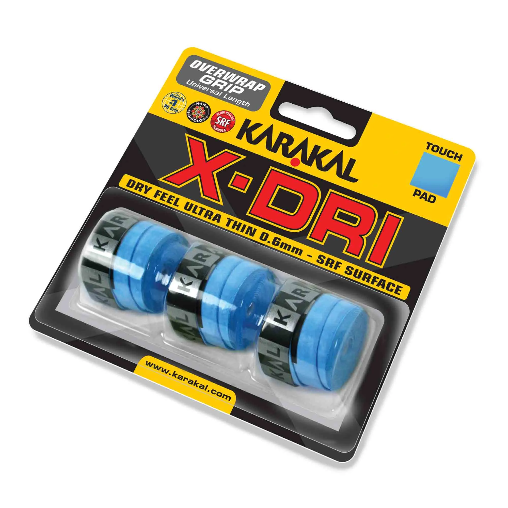 Karakal X-Dri Overwrap Grip - Pack of 3